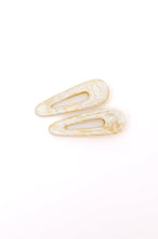 Load image into Gallery viewer, 2 Pack Teardrop Hair Clip in Gold Shell