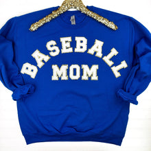 Load image into Gallery viewer, Baseball Mom Chenille Patch Sweatshirt