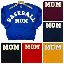 Load image into Gallery viewer, Baseball Mom Chenille Patch Sweatshirt