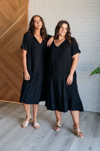 Load image into Gallery viewer, Always Learning Dolman Sleeve Dress in Black