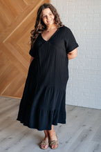 Load image into Gallery viewer, Always Learning Dolman Sleeve Dress in Black