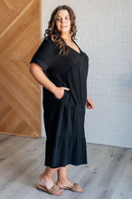 Load image into Gallery viewer, Always Learning Dolman Sleeve Dress in Black