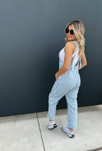 Load image into Gallery viewer, PREORDER: Blue Stripe Britte Romper Overalls