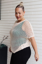 Load image into Gallery viewer, Coastal Dreams Fishnet Top in Cream