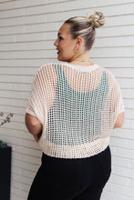 Load image into Gallery viewer, Coastal Dreams Fishnet Top in Cream