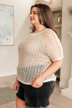 Load image into Gallery viewer, Coastal Dreams Fishnet Top in Cream