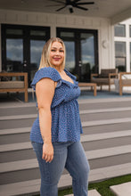 Load image into Gallery viewer, Connect the Dots Peplum Blouse