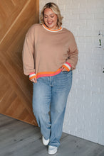 Load image into Gallery viewer, Conversational Moment Striped Trim Sweater