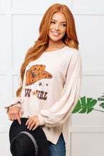 Load image into Gallery viewer, Cow Girl Graphic Pullover in Stone