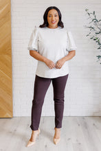 Load image into Gallery viewer, Diamonds and Pearls Puff Sleeve Top in Light Grey