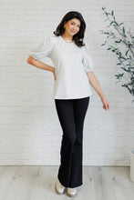 Load image into Gallery viewer, Diamonds and Pearls Puff Sleeve Top in Light Grey