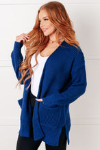 Load image into Gallery viewer, Everything Layer Waffle Knit Open Front Cardigan in Light Navy