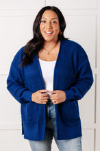 Load image into Gallery viewer, Everything Layer Waffle Knit Open Front Cardigan in Light Navy