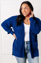 Load image into Gallery viewer, Everything Layer Waffle Knit Open Front Cardigan in Light Navy