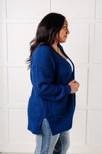 Load image into Gallery viewer, Everything Layer Waffle Knit Open Front Cardigan in Light Navy