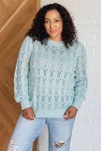 Load image into Gallery viewer, Hole In One Sheer Pointelle Knit Sweater