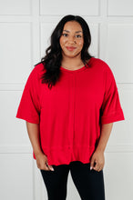 Load image into Gallery viewer, I&#39;ll Never Forget Ribbed Dolman Sleeve Top in Red