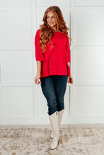 Load image into Gallery viewer, I&#39;ll Never Forget Ribbed Dolman Sleeve Top in Red