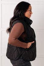 Load image into Gallery viewer, Layering Queen Quilted Puffer Vest in Black