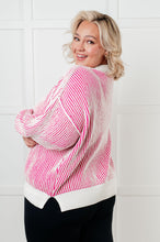 Load image into Gallery viewer, Least High Maintenance Contrast Trim Sweater in Pink