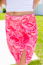 Load image into Gallery viewer, Pink, Paisley, and Perfect Mini Skirt