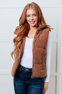 Set Me Up Corduroy Puffer Vest