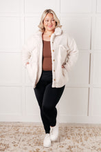 Load image into Gallery viewer, Shrouded in Sherpa Coat in White