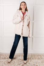 Load image into Gallery viewer, Shrouded in Sherpa Coat in White