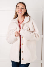 Load image into Gallery viewer, Shrouded in Sherpa Coat in White