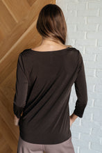 Load image into Gallery viewer, Signature Classic Round Neck Top in Chocolate