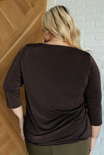 Load image into Gallery viewer, Signature Classic Round Neck Top in Chocolate