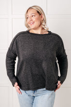 Load image into Gallery viewer, Simply Basic Ribbed Hacci Sweater in Black