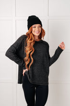 Load image into Gallery viewer, Simply Basic Ribbed Hacci Sweater in Black