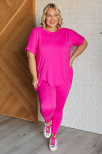 Load image into Gallery viewer, Soft Serve Brushed Microfiber Set in Neon Hot Pink