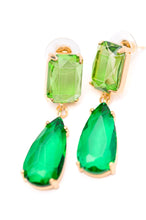 Load image into Gallery viewer, Sparkly Spirit Drop Crystal Earrings in Green