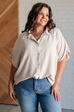 Load image into Gallery viewer, Sweet Simplicity Button Down Blouse in Oatmeal