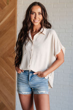 Load image into Gallery viewer, Sweet Simplicity Button Down Blouse in Oatmeal