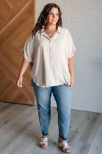 Load image into Gallery viewer, Sweet Simplicity Button Down Blouse in Oatmeal