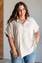 Load image into Gallery viewer, Sweet Simplicity Button Down Blouse in Oatmeal