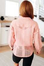 Load image into Gallery viewer, Sweeter Than Nectar Lace Button Down in Rose