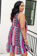 Load image into Gallery viewer, That&#39;s So Boho Mixed Print Sleeveless Dress