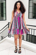 Load image into Gallery viewer, That&#39;s So Boho Mixed Print Sleeveless Dress