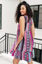 Load image into Gallery viewer, That&#39;s So Boho Mixed Print Sleeveless Dress