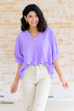 Load image into Gallery viewer, Up For Anything V-Neck Blouse in Lavender