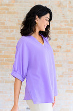 Load image into Gallery viewer, Up For Anything V-Neck Blouse in Lavender