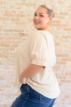 Load image into Gallery viewer, Up For Anything V-Neck Blouse in Taupe