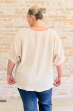 Load image into Gallery viewer, Up For Anything V-Neck Blouse in Taupe