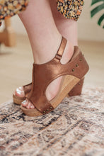 Load image into Gallery viewer, Walk This Way Wedge Sandals in Antique Bronze